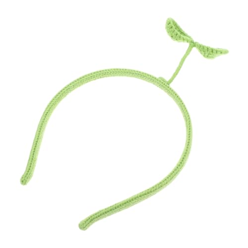 Garneck Handgefertigter Grüner Pflanzen Haarreif Crocheted Woolen Headband für Partys Hochzeiten und Besondere Anlässe Verstellbar Bequem und Stylisch als Haaraccessoire von Garneck