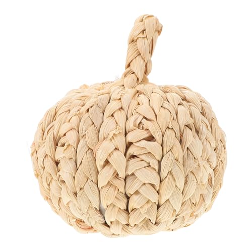Garneck Handgefertigter Kürbis aus Stroh für Festliche Wohnräume Kreatives Großes Element für Herbst und Thanksgiving Tischgestaltung von Garneck
