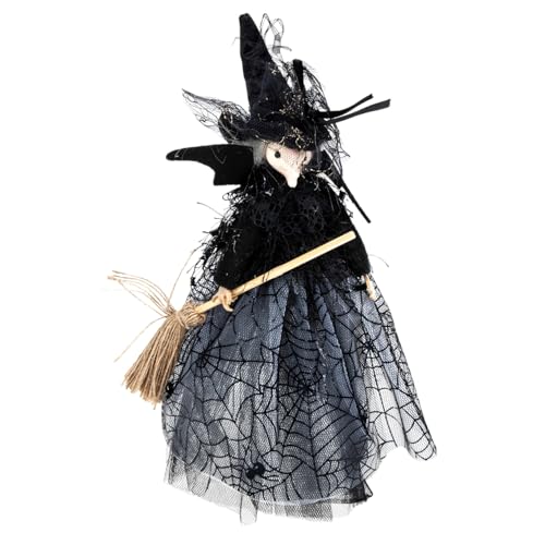 Garneck Hexenpuppen Ornamente Cartoon Mini Hübsche Kleine Hexenfigur Frau Gruselige Indoor Party Gothic Böse Hexen Mädchen Halloween Tischdekoration Gefüllter von Garneck