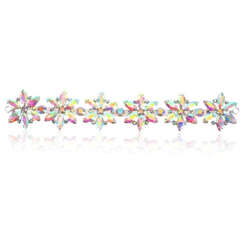 Garneck Hochwertige Strass Applikation Wasserfall Blütenmuster Brautgürtel Schmuck DIY Bekleidungs Patch für Hochzeit Kleid Schuhe Handwerk Zubehör von Garneck