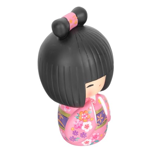 Garneck Japanische Kimono-Puppe Dekorative Figur Für Den Schreibtisch Plüschtiere Für Mädchen Robustes Harz Nicht Exquisites Handwerk von Garneck