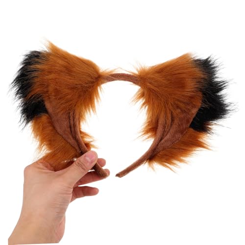 Garneck Japanisches Plüsch Fuchsohren Stirnband Sanft Bequem Elastisch Japanischer Stil Vielseitiges Haaraccessoire für Damen Cosplay Party Halloween von Garneck