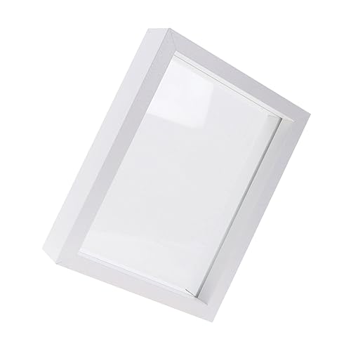 Garneck Kasten Glaspflanze -probenrahmen Insekt Dekorativ Fall Exemplare Anzeige Schmetterling Bilderrahmen Desktop-diy-fotorahmen Muster-display-rahmen Weiß Hölzern von Garneck