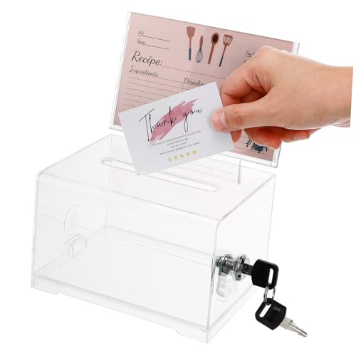 Garneck Klarer Acryl Vorschlagskasten mit Schlüsseln Spendenbox für Visitenkarten Praktische Aufbewahrungsbox für Büro Hotel und Ausstellungen Garneck Klarer Acryl Vorschlagskasten mit Schlüsseln Spendenbox für Visitenkarten Praktische Aufbewahrungsbox für Büro Hotel und Ausstellungen von Garneck