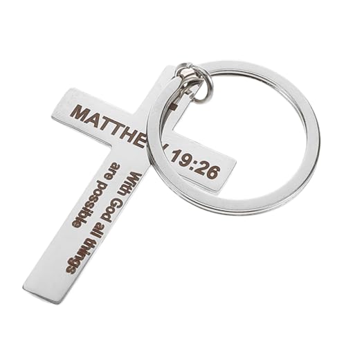 Garneck Kreuz Schlüsselanhänger Feiertags-schlüsselanhänger- Kristall Schlüsselanhänger Geldbörsenanhänger Für Handtaschen Schlüsselanhänger Für Freund Silver Rostfreier Stahl Garneck Kreuz Schlüsselanhänger Feiertags-schlüsselanhänger- Kristall Schlüsselanhänger Geldbörsenanhänger Für Handtaschen Schlüsselanhänger Für Freund Silver Rostfreier Stahl von Garneck