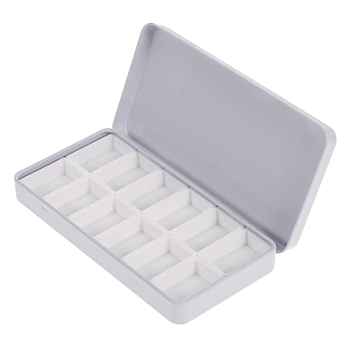 Garneck Leerer Aquarellkasten 12 Slots – Metallpalette Mit Deckel - 3-2ml Leere Aquarellnäpfe Für Künstler Ideal Für Gouache Und Aquarellmalerei Unterwegs Garneck Leerer Aquarellkasten 12 Slots – Metallpalette Mit Deckel - 3-2ml Leere Aquarellnäpfe Für Künstler Ideal Für Gouache Und Aquarellmalerei Unterwegs von Garneck