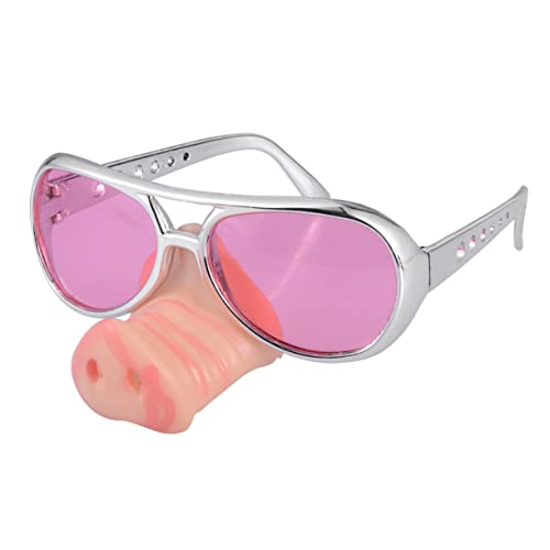 Garneck Lustige Halloween Schweinenase Sonnenbrille Originelle Party Sonnenbrille Für Kostümpartys Witzige Accessoires Für Verkleidungen Auffällige Brille Pink Für Erwachsene Und von Garneck