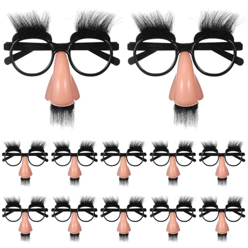 Garneck Lustige Verkleidung Brille Mit Nase Und Schnurrbart - 12 Stück Für Und Erwachsene - Perfekte Kostüm Requisiten Für Halloween Partys Und Fotokabinen Deko Garneck Lustige Verkleidung Brille Mit Nase Und Schnurrbart - 12 Stück Für Und Erwachsene - Perfekte Kostüm Requisiten Für Halloween Partys Und Fotokabinen Deko von Garneck