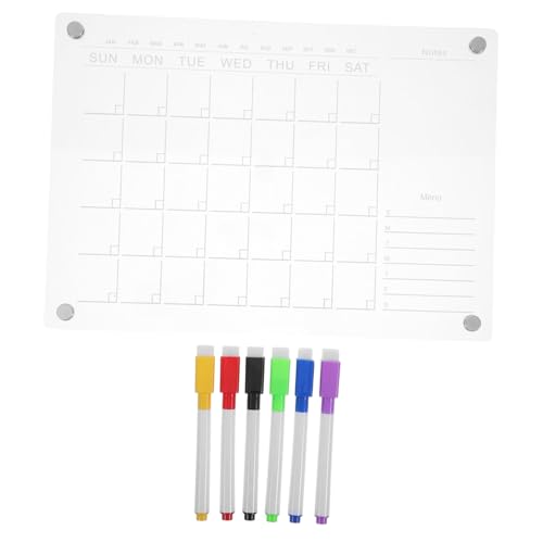 Garneck Magnetische Notiztafel klarer kalender für kühlschrank klarer Magnetkalender aus Acryl Magnetischer Notizblock Kalendertafel trocken abwischbar Menütafel für zu Hause Transparent Garneck Magnetische Notiztafel klarer kalender für kühlschrank klarer Magnetkalender aus Acryl Magnetischer Notizblock Kalendertafel trocken abwischbar Menütafel für zu Hause Transparent von Garneck