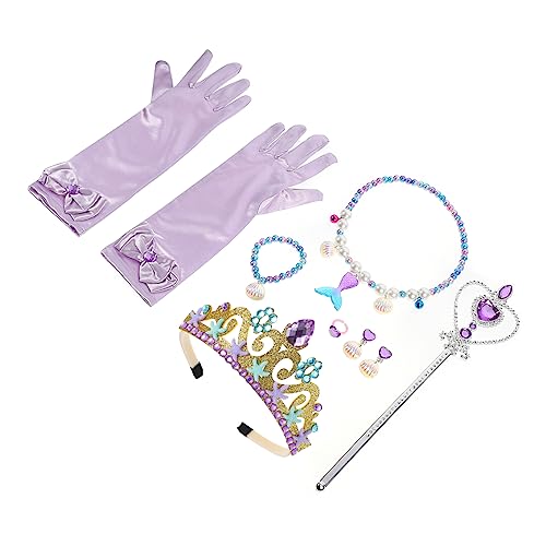 Garneck Meerjungfrau Halskette Ring Ohrringe Armband Schmuck Cosplay Zubehör Für Mädchen Unterwasserparty Dekoration Für Rollenspiele Und Kreative Bastelideen von Garneck