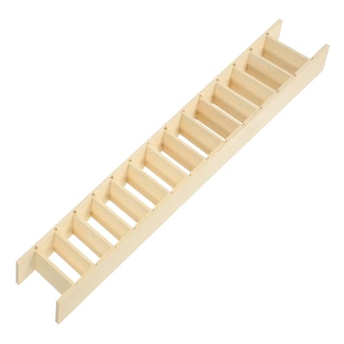 Garneck Mikrolandschafts-puppenhaus Wohnkultur Mini Unbemalt Leiter Häuser Winzige Möbel Landschaftsdekor Selber Machen Szenenmodell Beige Holz von Garneck
