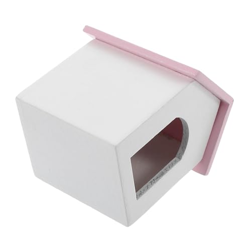 Garneck Mini-hausmodell Tiny Houses Vogelhaus Mini-hundehüttenspielzeug Hundehütte Aus Pappe Puppenhaus-bausatz Aus Holz Holzhäuser DIY- -kit DIY Dollhouse Kit Hölzern von Garneck