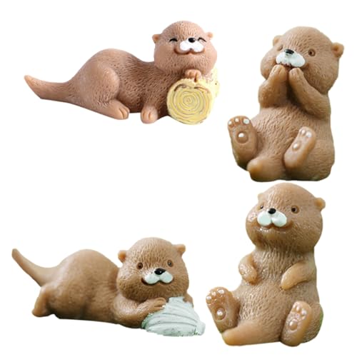 Garneck Miniatur Otter Figuren 4er Set – Kleine Otter Spielfiguren Aus Hochwertigem Harz Für Kreative Kuchendekoration - Terrarium-Deko Und Feengarten Zubehör Garneck Miniatur Otter Figuren 4er Set – Kleine Otter Spielfiguren Aus Hochwertigem Harz Für Kreative Kuchendekoration - Terrarium-Deko Und Feengarten Zubehör von Garneck