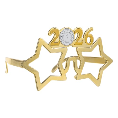 Garneck Neujahrsbrille Kreative Nummerngläser für Silvesterfeiern Fotorequisiten und Partygeschenke Goldene Festtagsbrille für Unvergessliche von Garneck
