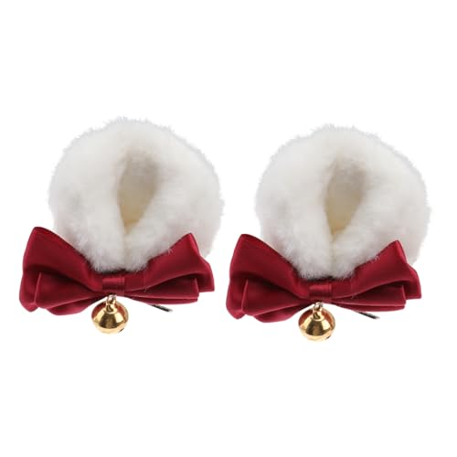 Garneck Niedliche Bärenohren Haarklammern mit Plüsch Schleifen Weiche Haarschmuck für Mädchen und Frauen für Cosplay Kostümpartys und Alltagsmode von Garneck