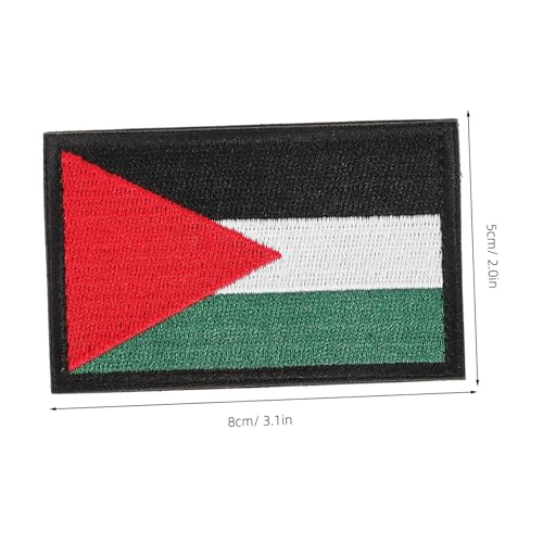 Garneck Palästina Flaggen Aufnäher mit Klettband Besticktes Abzeichen Armband Patch Vielseitiges Zubehör für Kleidung Rucksäcke und Uniformen mit Detaillierter Handwerkskunst von Garneck