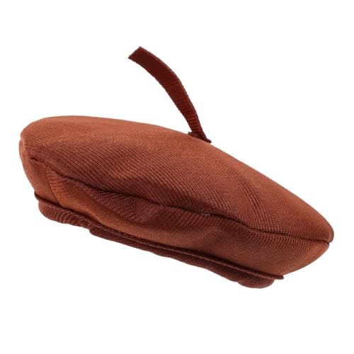 Garneck Puppendetektivhut winzig Mini-Hüte Baskenmütze doll Clothes doll Accessories Puppenoutfit Kleiner Hut Puppenaccessoires Miniatur-Puppenhut Hut für Puppen Stoff Coffee von Garneck