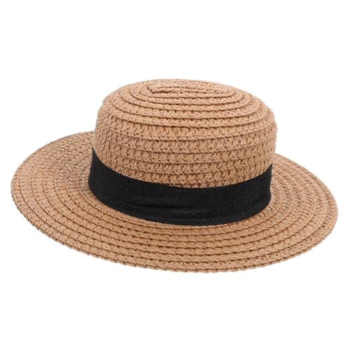 Garneck Puppenhut Modell aus Gewebtem Runder Zylinderhut für Puppen Vielseitige Foto Requisite für DIY Deko und Puppenaccessoires von Garneck