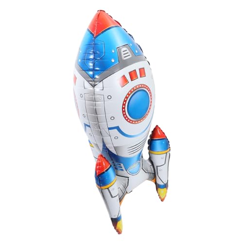 Garneck Raketen Ballons 3d-raketenballon Bunt Ballon Zum Thema Weltraum Luftballons Dekorationen Raketen-partyballons Weltraum-raketenballon Ballonrakete Platz Raumschiff Weiß Pa Aluminium von Garneck