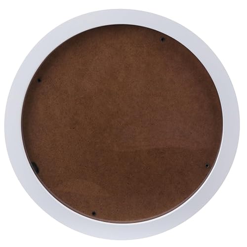 Garneck Runder Holz-Bilderrahmen 10inch – Kreativer Wandrahmen Für Fotos - Skandinavisches Design in Weiß Ideal Für Moderne Dekoration Und Galerie Displays in Ihrem Zuhause von Garneck
