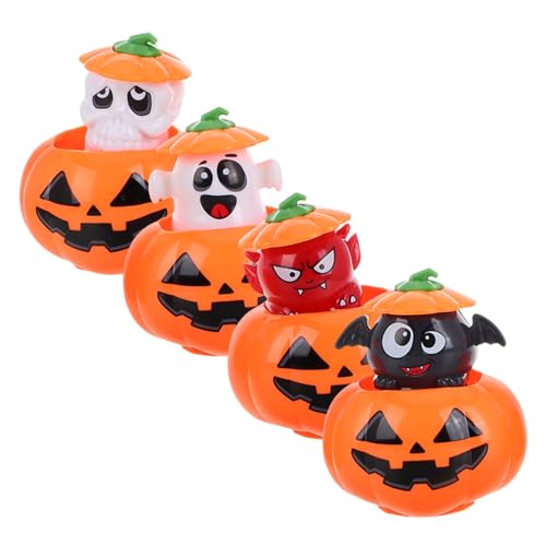 Garneck Satz Halloween-kettenspielzeug Kürbisse Aufblasbar Uhrwerkspielzeug Für Tanzendes Roboterspielzeug Tiere Uhrwerk Halloween-uhrwerk- Orange Plastik von Garneck