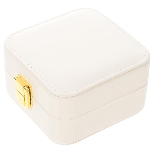 Garneck Schmuckkästchen mit Spiegel PU Weiß Kompakte Reise schmuckschatulle für Damen und Mädchen Langlebige Aufbewahrung für Ringe Ohrringe Halsketten Praktischer Schmuckhalter Garneck Schmuckkästchen mit Spiegel PU Weiß Kompakte Reise schmuckschatulle für Damen und Mädchen Langlebige Aufbewahrung für Ringe Ohrringe Halsketten Praktischer Schmuckhalter von Garneck
