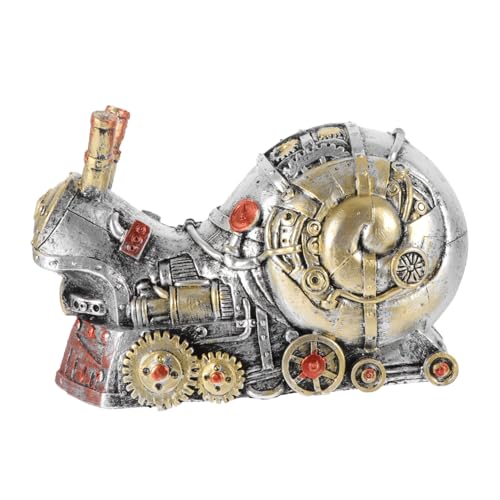 Garneck Schnecken-Desktop-Ornament Aus Harzhandwerk Mit Kreativem Punk-Design Flacher Form Für Stabilität Langlebigkeit Als Desktop-Punk-dekor Und Wohndekorat von Garneck