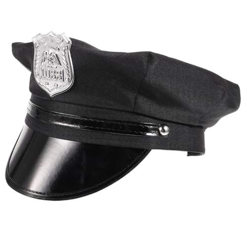 Garneck Schwarze PU mit Glitzer Verstellbar Waschbar Langlebig Leichte Damen Cosplay Kappe für Halloween Karneval Bühnenauftritte und Partyzubehör von Garneck