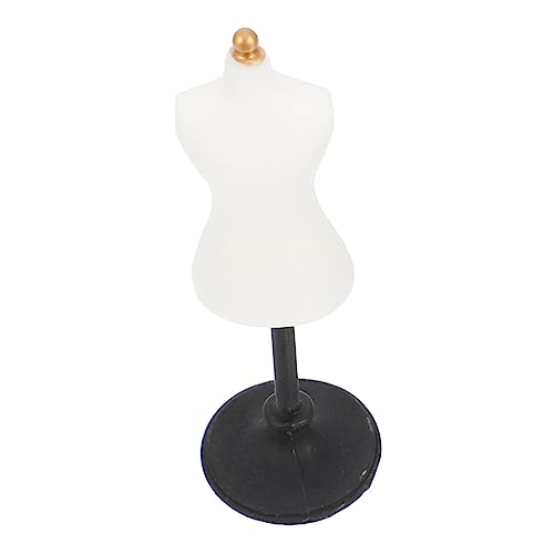 Garneck Simulations-Schaufensterpuppenständer Puppenständer Schaufensterpuppe klein nähen puppenkleiderbügel Puppen kleiderbügel Puppenschaufensterpuppe für Kleidung Mini-Puppen Harz Weiß von Garneck