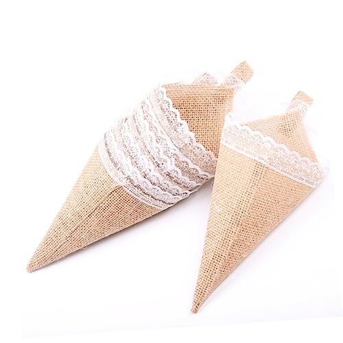 Garneck Spitzen-blumenhalter- 6 Stück Sackleinen-blumenhalter Für Hochzeit Geburtstag Babyparty von Garneck