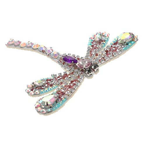 Garneck Strass Applikation Libelle Dekorativer Patch für Kleidung Schuhe und Accessoires Bügel und Nähoption Modisches Design für Hochzeitskleider und Bastelprojekte von Garneck
