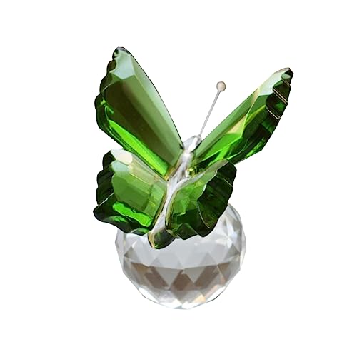Garneck Künstlerische Grüne Kristallglas-schmetterlingsfigur Desktop-Dekoration Heimschmuck Foto-Requisite Garneck Künstlerische Grüne Kristallglas-schmetterlingsfigur Desktop-Dekoration Heimschmuck Foto-Requisite von Garneck