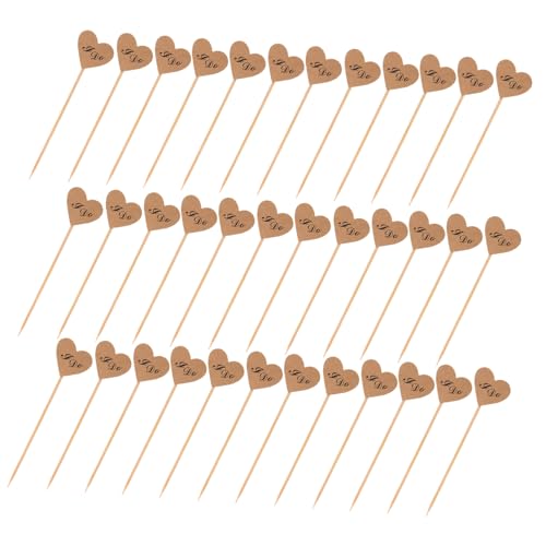 Garneck Vintage Kraftpapier Herz Torten Picks Hochzeit & Party Dekoration DIY Cupcake Toppers Für Desserts Valentinstag & Feierlichkeiten I Do Design von Garneck