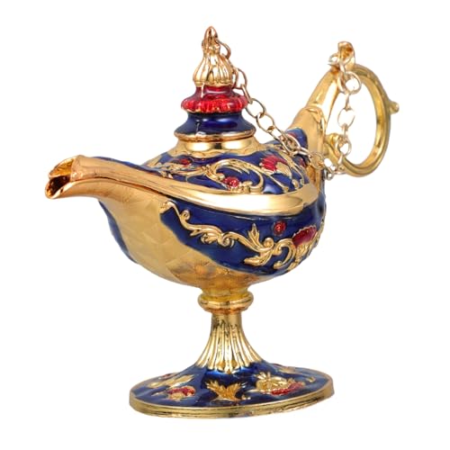 Garneck Vintage Lampe Tischdekoration aus Zinklegierung Retro Ornament für Schreibtisch und Regal Rostfrei Dekorative Party Geburtstagsdekoration in Gold blau Garneck Vintage Lampe Tischdekoration aus Zinklegierung Retro Ornament für Schreibtisch und Regal Rostfrei Dekorative Party Geburtstagsdekoration in Gold blau von Garneck
