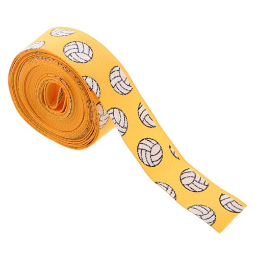Garneck Volleyball Dekorationsband Polyester Ripsband mit Volleyball für Kreative Bastelprojekte für Sportkränze und Schleifen Yards von Garneck