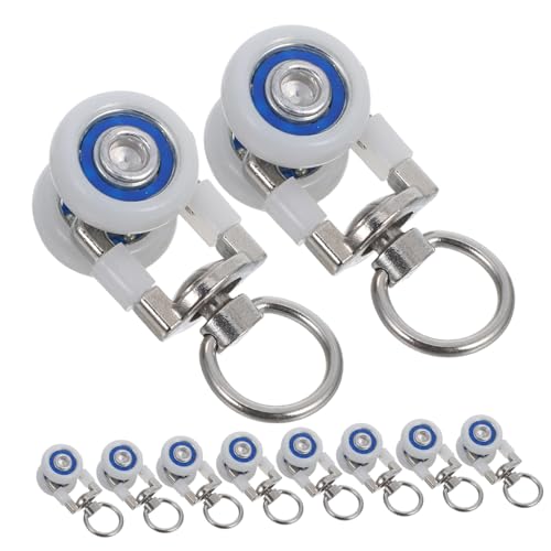 Garneck Vorhangschienenrollen 10er-Pack Metalllager Deckenmontage Vorhangzubehör von Garneck