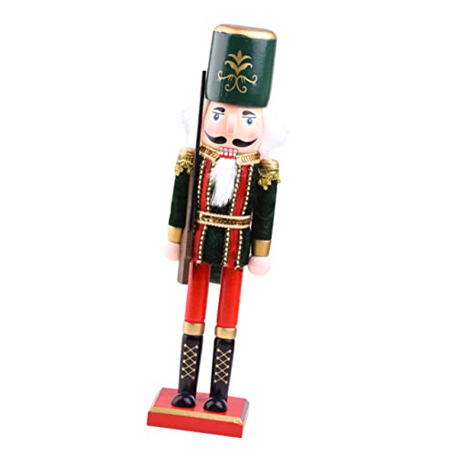 Garneck Weihnachtlicher Holz Holzfigur mit Beweglichem Mund Dekorativer Tisch Schmuck für Zuhause Büro Party Festliche Wohnaccessoires Klassisches von Garneck