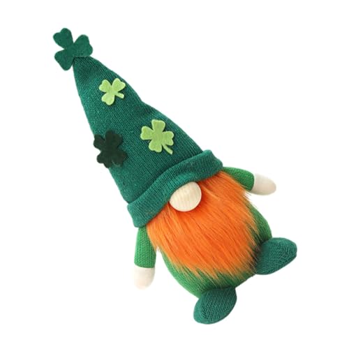 Garneck gesichtslose Puppe Halloween Plüschtiere Zwerge Figur wichtelpuppe st Patricks Day Decorations Festival-Puppendekor st. Patricks Day Gnom-Puppe Stoff Green von Garneck
