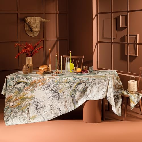 Garnier Thiebaut Tischdecke Bois de Mystere Parchmin 155 x 260 cm von Garnier-Thiebaut USA