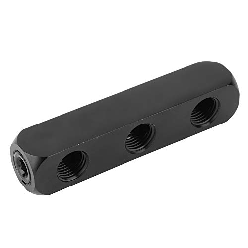 1/4 Zoll BSPP-Gewinde-Luftschlauchverteilerblock, 3-Wege / 4-Wege-Schnellkupplung Pneumatischer Luftschlauch-Inline-Verteilerblockteiler aus Edelstahl(3 Weg) von Garosa