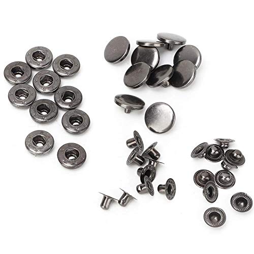 10 teilige 15 mm Metallknopf Druckknöpfe, Druckknopf Kit Leder Druckknopf Kit für die Herstellung oder Reparatur von Kleidung(3) von Garosa