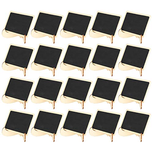 20 Stück Holz Mini Tafel Schilder, Mini Tafel Schilder mit Staffelei Ständer für Hochzeiten, Geburtstagsfeiern, Message Board Schilder 20 Stück Holz Mini Tafel Schilder, Mini Tafel Schilder mit Staffelei Ständer für Hochzeiten, Geburtstagsfeiern, Message Board Schilder von Garosa