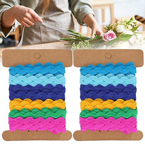 2Pcs Rick Rack Trim Bänder Bunte Zick Zack Band Trim Bänder für DIY Crafts Nähen Geschenkverpackung Dekoration(1) von Garosa