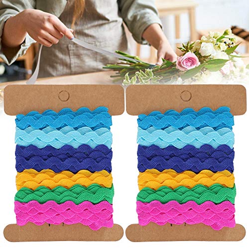 2Pcs Rack Trim Bänder Bunte Zick Zack Band Trim Bänder für DIY Crafts Nähen Geschenkverpackung Dekoration(1) von Garosa