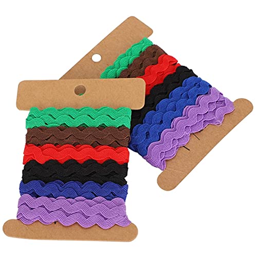 2Pcs Rick Rack Trim Bänder Bunte Zick Zack Band Trim Bänder für DIY Crafts Nähen Geschenkverpackung Dekoration(3) von Garosa