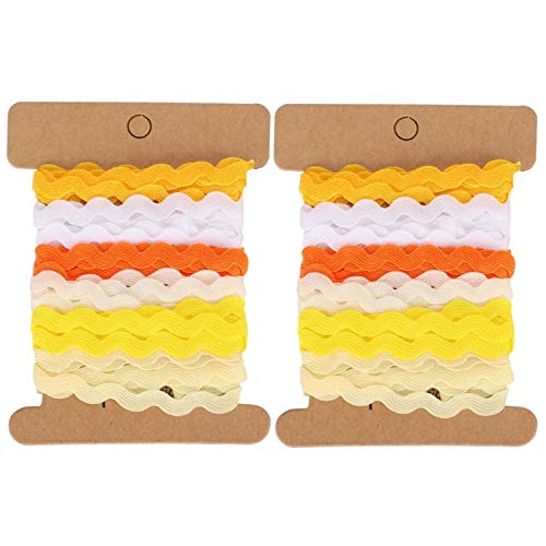 2Pcs Rack Trim Bänder Bunte Zick Zack Band Trim Bänder für DIY Crafts Nähen Geschenkverpackung Dekoration(4) von Garosa
