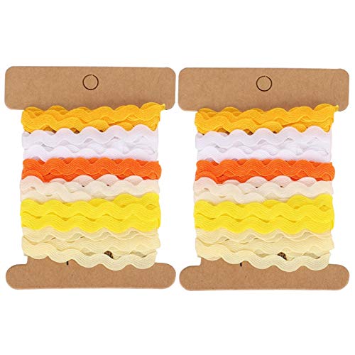 2Pcs Rick Rack Trim Bänder Bunte Zick Zack Band Trim Bänder für DIY Crafts Nähen Geschenkverpackung Dekoration(4) von Garosa