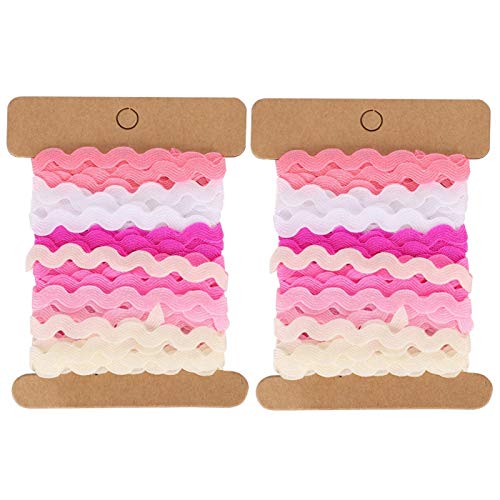 2Pcs Rick Rack Trim Bänder Bunte Zick Zack Band Trim Bänder für DIY Crafts Nähen Geschenkverpackung Dekoration(5) von Garosa