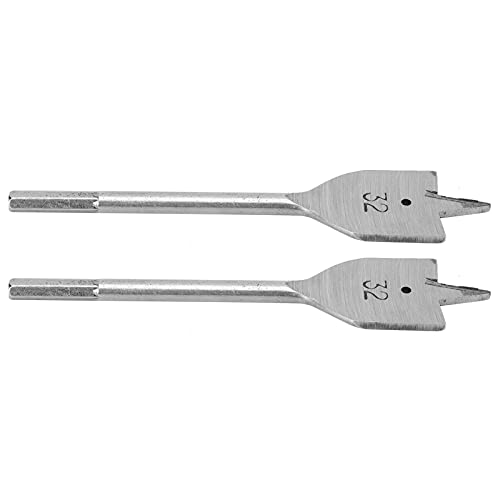 32 Mm Flache Holzbohrgeräte, 2pcs Flat Wood Bohrbohrbit, Lange Lebensdauer, Genaue Positionierung, Hohe Härte, Verhinderung von Splitter, Hohem Kohlenstoffstahlmaterial, Biss Zuvor von Garosa