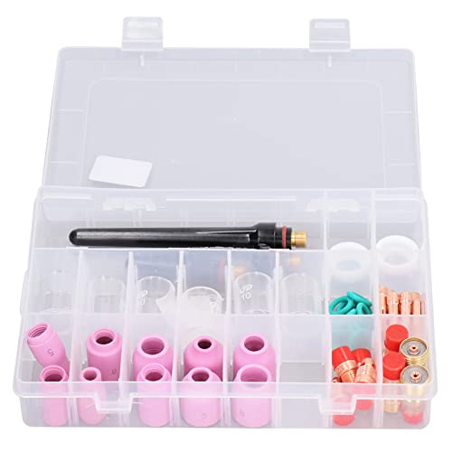 49-teiliges WIG-Schweißzubehör Glasbecher Düse Spannzangen-Werkzeugsatz Kit Schweißbrennerzubehör Schweißglasbecher WIG-Schweißerzubehör WIG-Schweißbrennerzubehör Schweißgaslinse für WP-17 18 26 49-teiliges WIG-Schweißzubehör Glasbecher Düse Spannzangen-Werkzeugsatz Kit Schweißbrennerzubehör Schweißglasbecher WIG-Schweißerzubehör WIG-Schweißbrennerzubehör Schweißgaslinse für WP-17 18 26 von Garosa